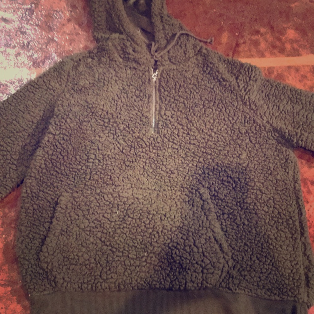 Green Sherpa hoodie